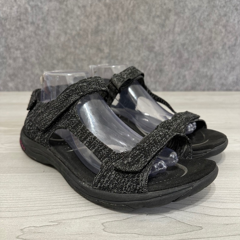 Abeo Gabi Sandals Womens 11 Black B.I.O.system Sport Strappy Walking Shoes